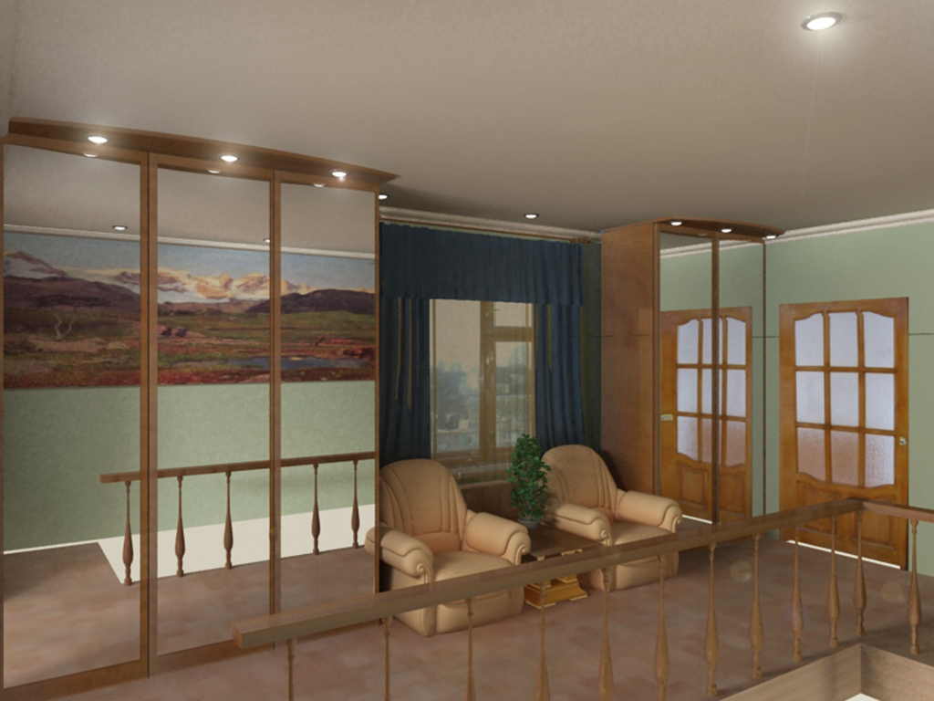 холл 2 этажа частного дома