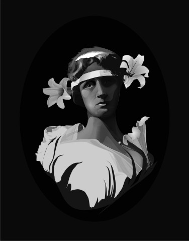 Девушка с лилиями