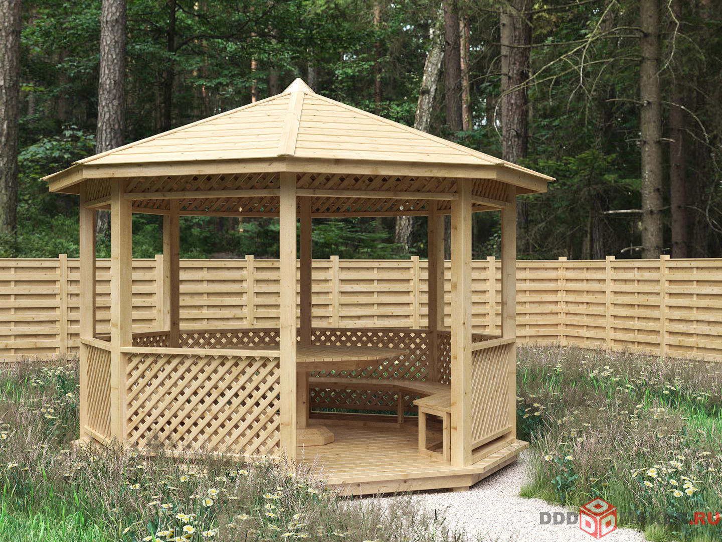 Беседка - октагон