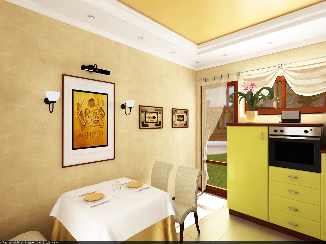 кухня желтая2
