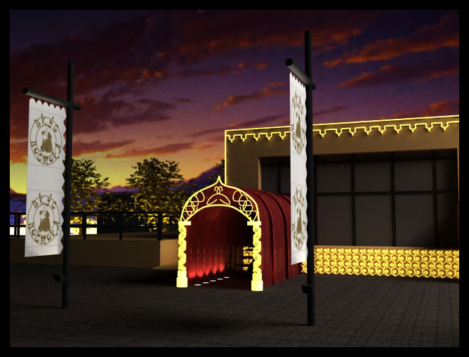 Оформление неоном кафе "Вкус востока"