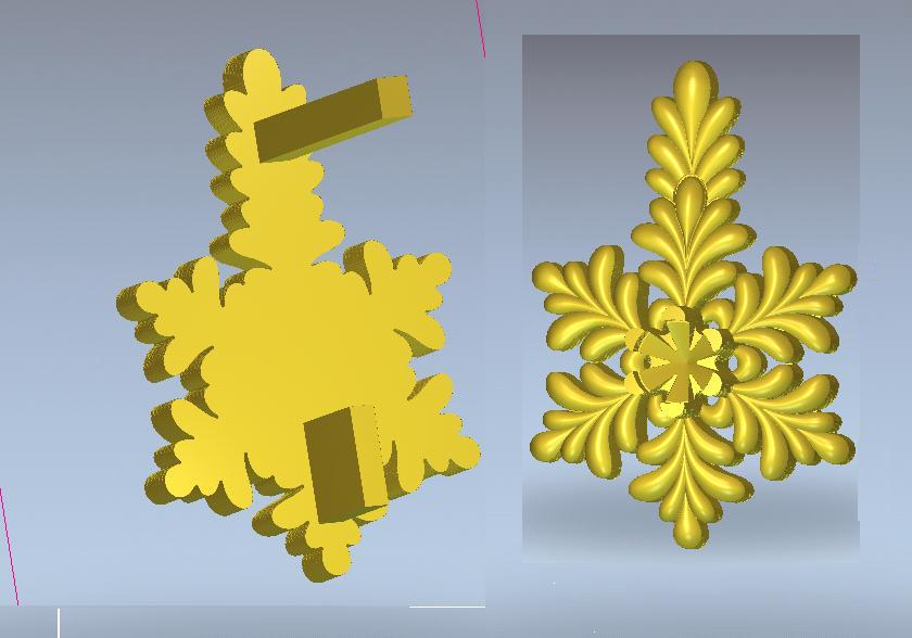 Серьги снежинки 