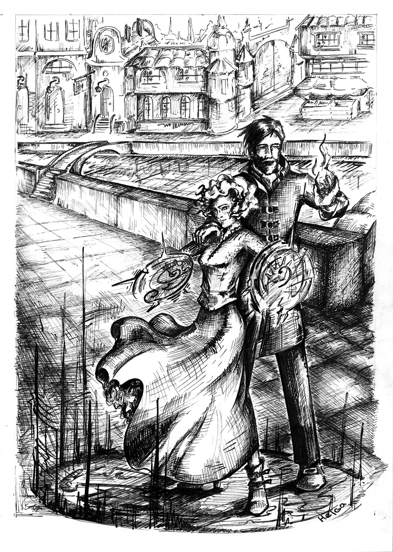 Фронтиспис для  фэнтези "Тайны Кипеллена. Дело о запертых кошмара