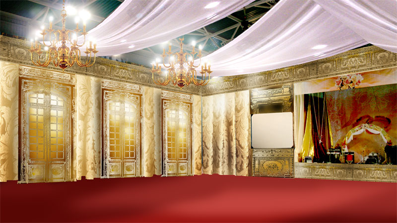 оформление манежа для проведения банкета