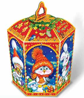 Новогодняя картонная упаковка.