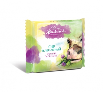 Упаковка плавленного сыра "Жаворонки"