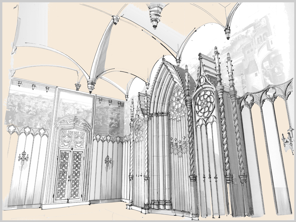 Комната о-а (эскиз)