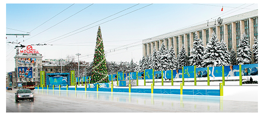 Оформление площади Eventis (сотовый оператор)