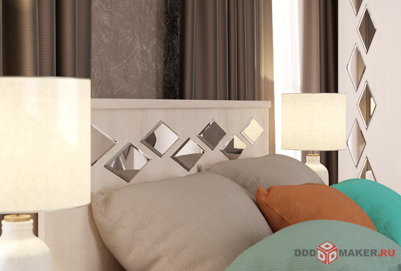 Мебель для спальни - моделирование и визуализация 2