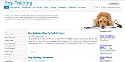 Ресурс посвяйщен тренировке собак (анг. яз)