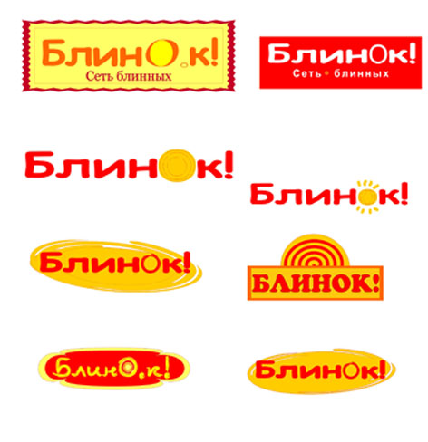 Разработка лого для сети блинных Блинок