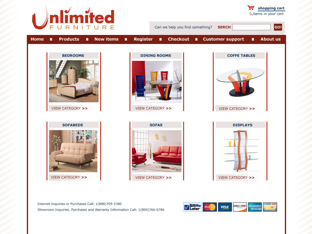 internet furniture store