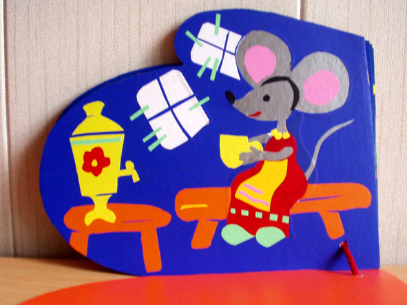 макет книжки "рукавичка"