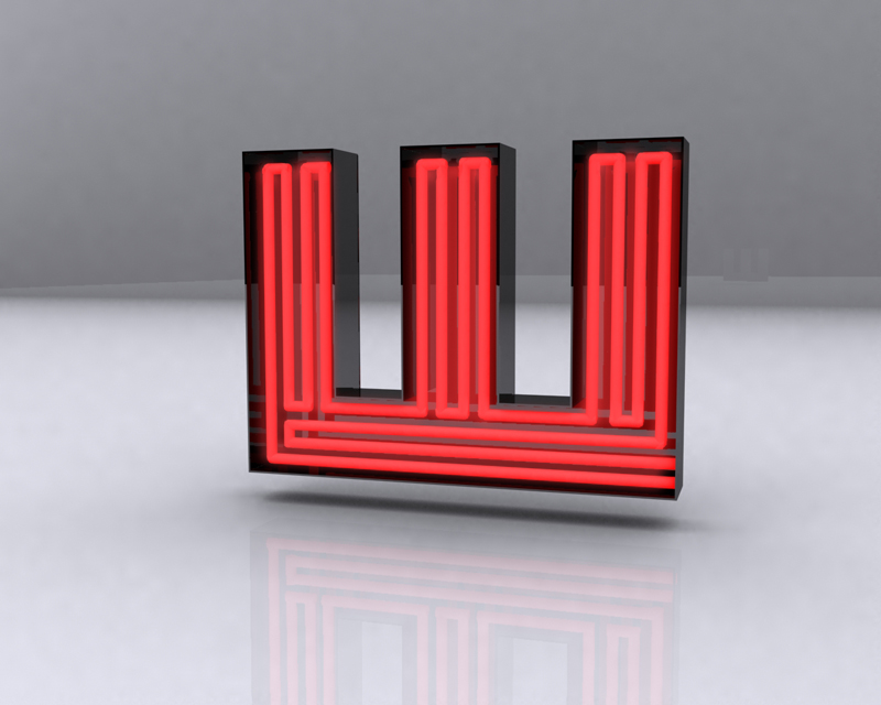 Визуализация буквы для вывески Шторы