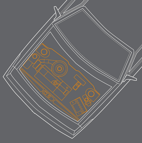 чертеж моторного отсека ВАЗ 2108