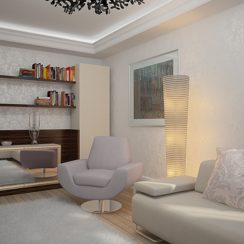 Гостиная. 3DS Max 2009