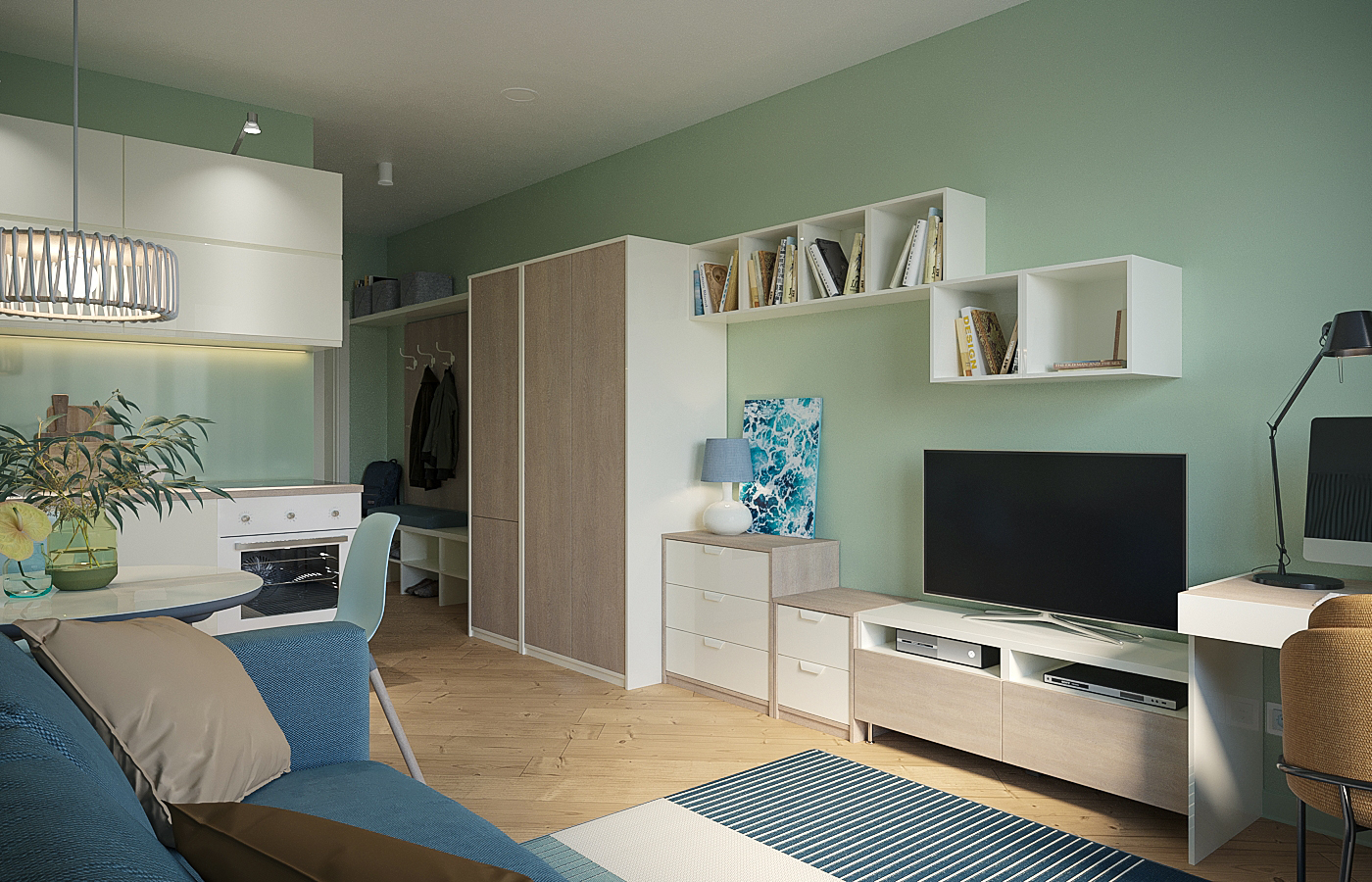 Дизайн и визуализация малогабаритной квартиры