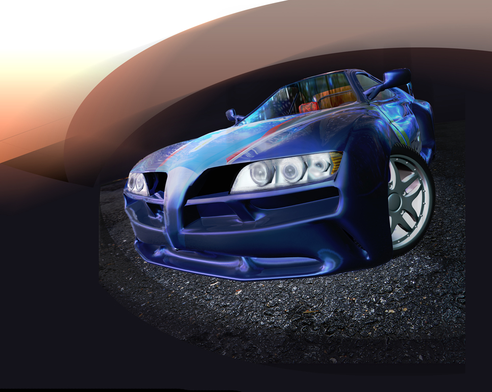 Автомобиль(выполнено в 3Ds MAX)