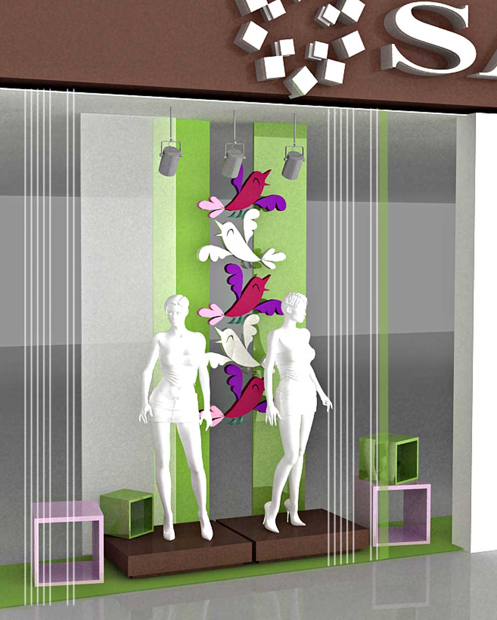 дизхайн витрин компании "savage"