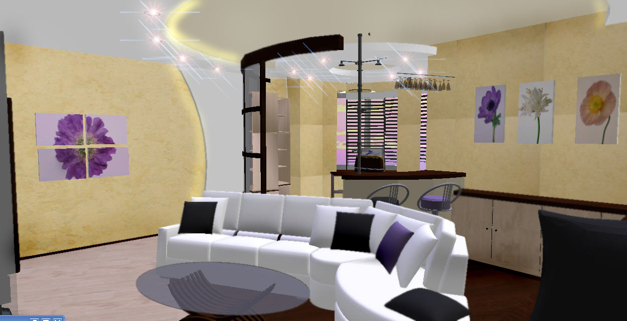 гостиная 3 комн.кв 120м