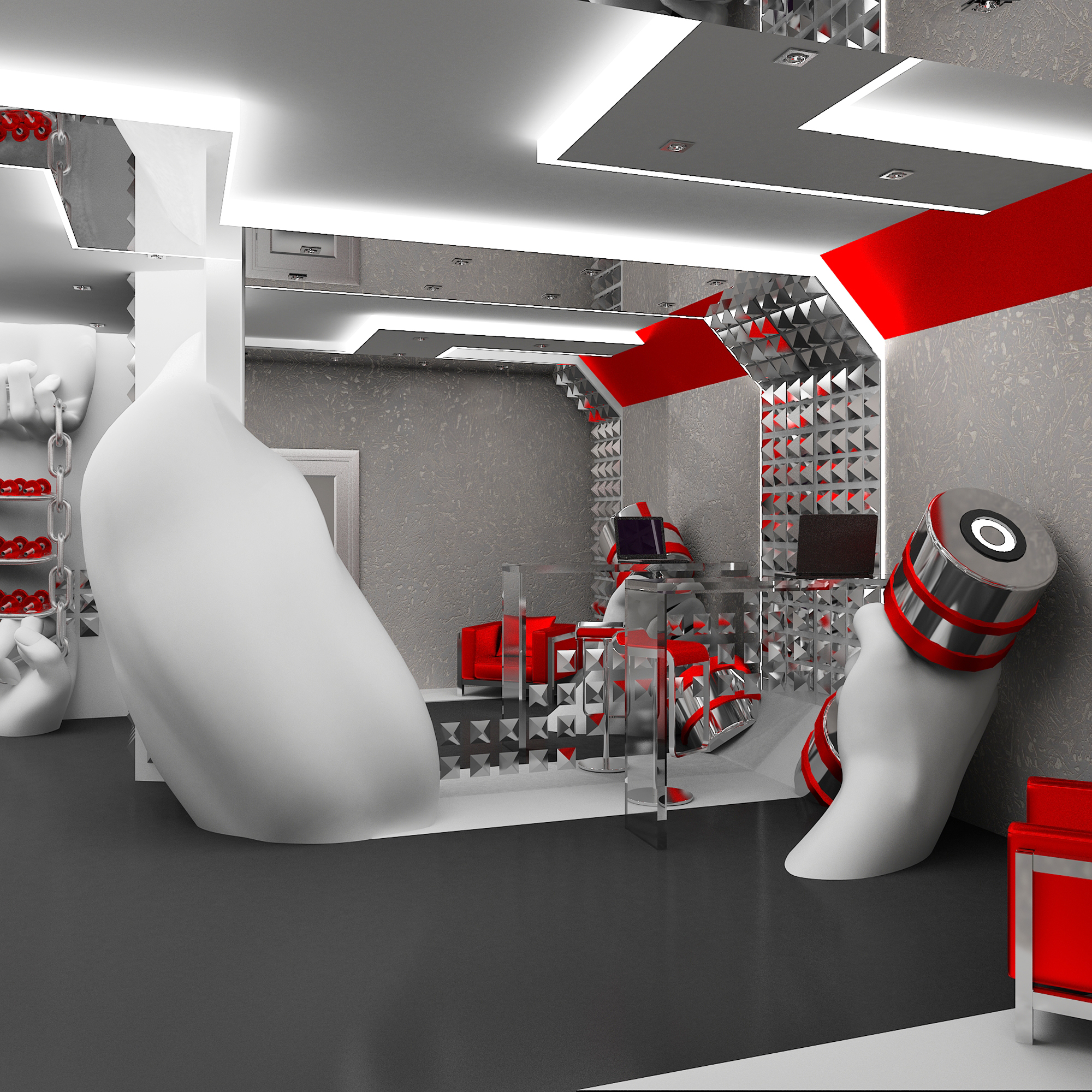 Тренажерный зал в стиле Хай-тек