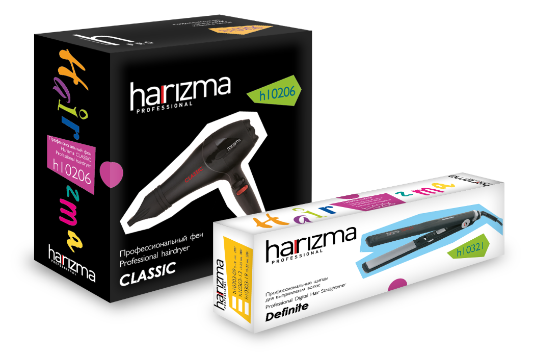 Упаковка для бренда "Hairizma", концепт