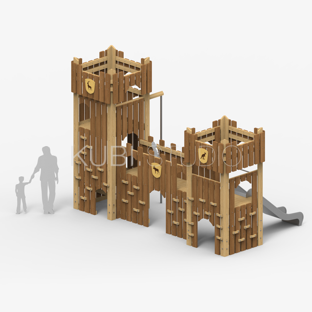 Крепостная стена с горкой