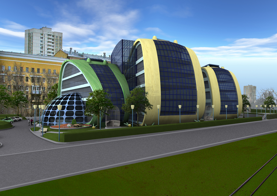 Общий вид гостиницы "Айлантовая гусеница"