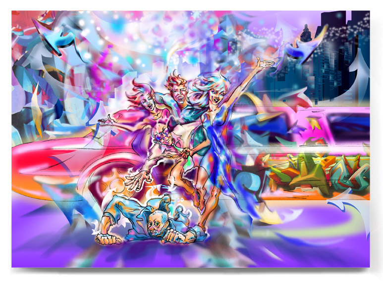 скетч рекламного модуля для "D-fm"