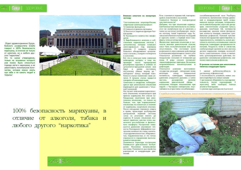 журнал "Ganja" Макет страниц.