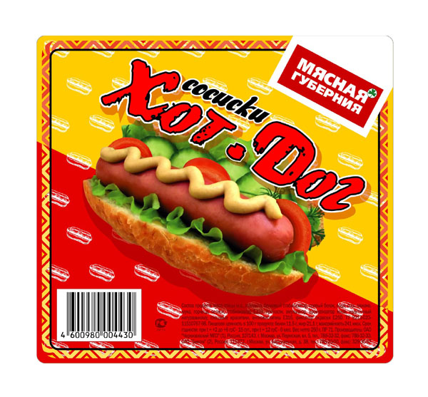 AПК "Черкизовский": "Хот-дог" этикетка