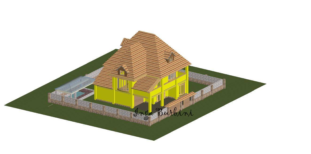 дом с желтым фасадом 1