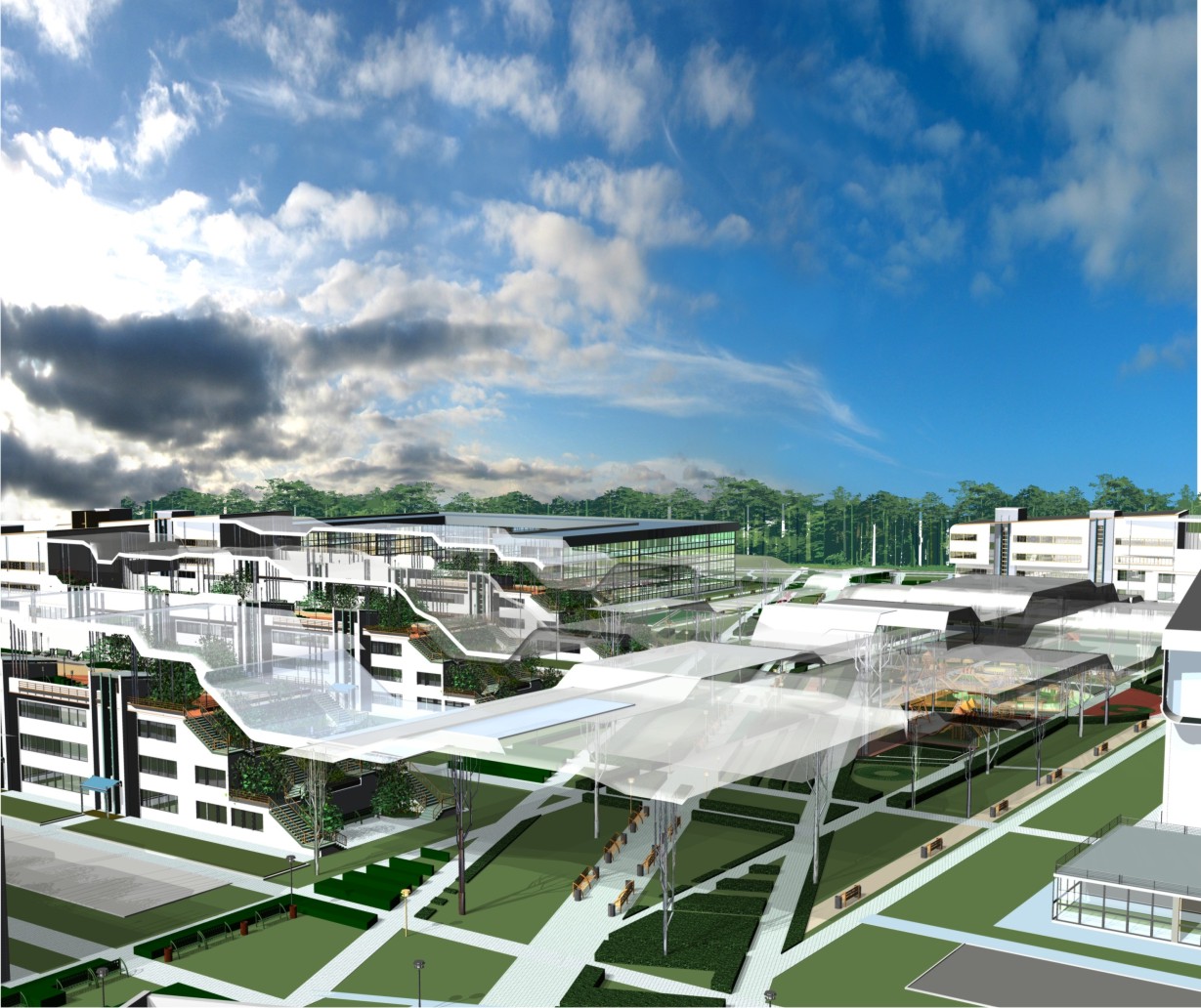 Экспериментальный жилой комплекс с применением тентовых конструкций