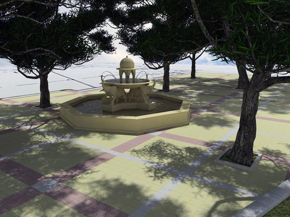 фонтан старый парк г.Геленджик