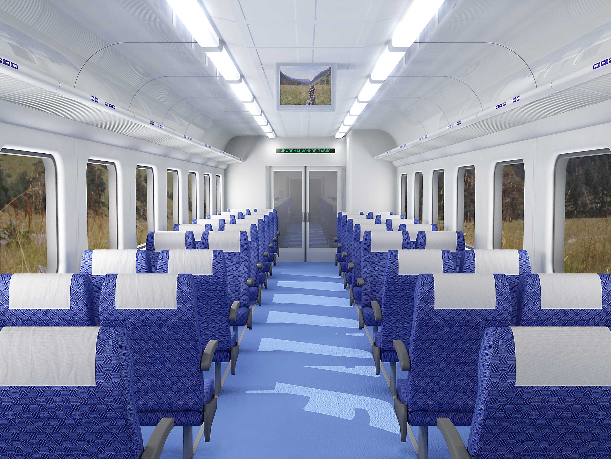 Салон электопоезда