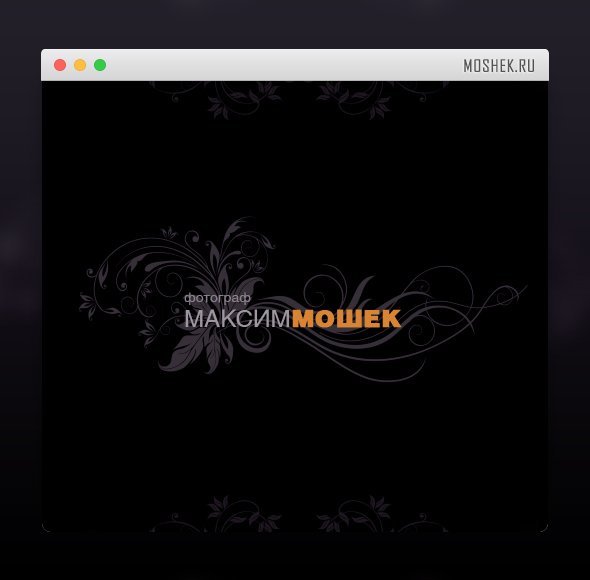 Флеш-сайт фотографа Максима Мошека
