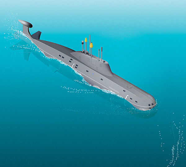 Подводная лодка "Щука-Б" проект 971