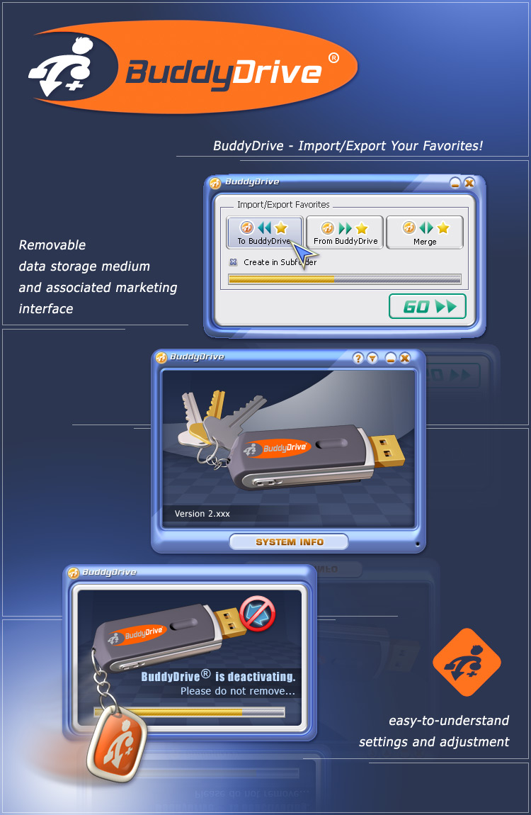 BuddyDrive - Application of Import / Export Favorites