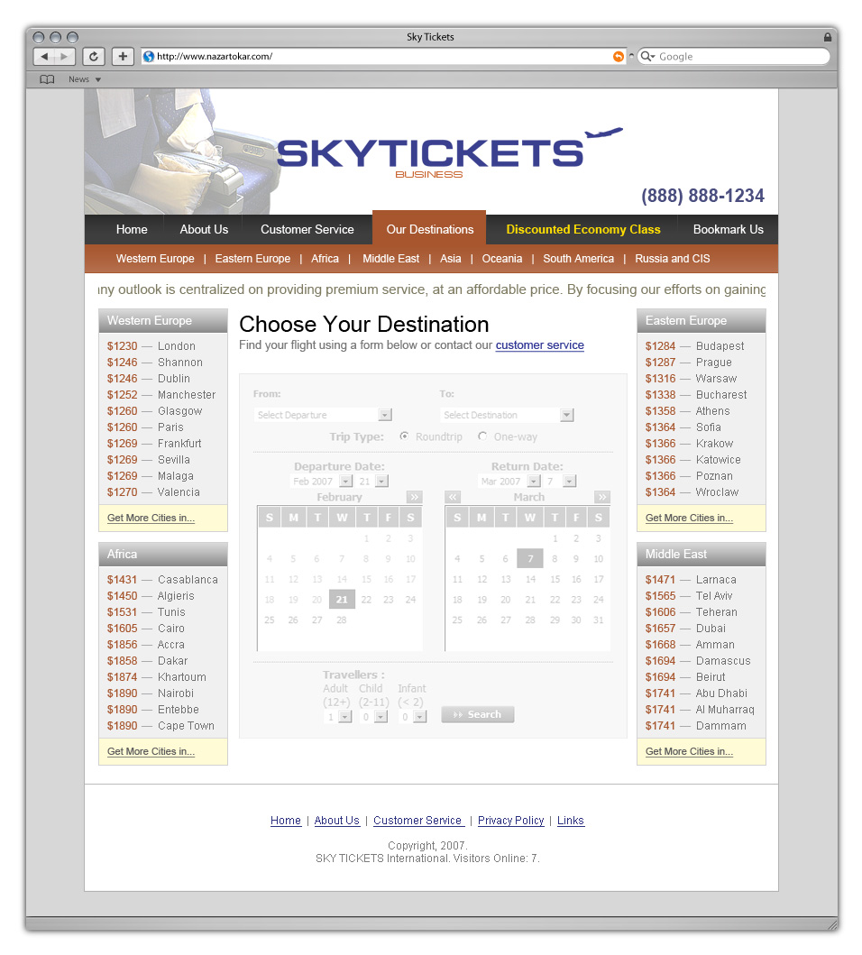 sky tickets business
