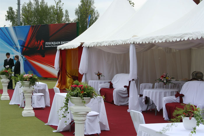 оформлени мероприятия "праздник российского биатлона"