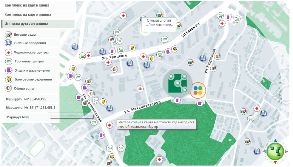 Карта местности жилго комплекса