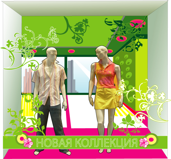 дизхайн витрин компании "savage"