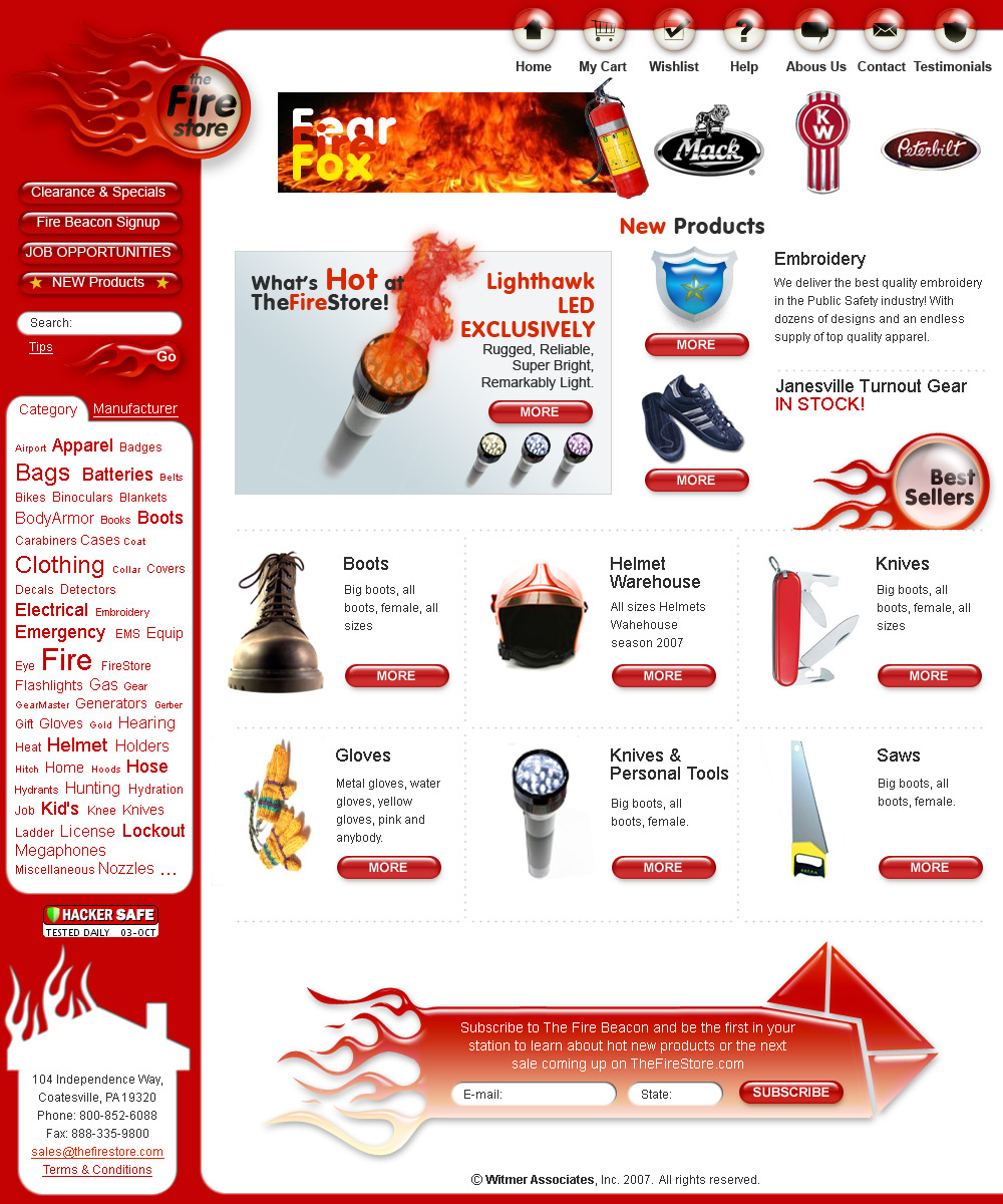 Fire Store (main page)