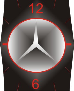 Макет циферблата для часов "Mersedes"