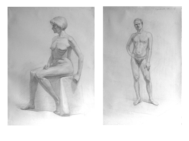 рисунок обнаженка