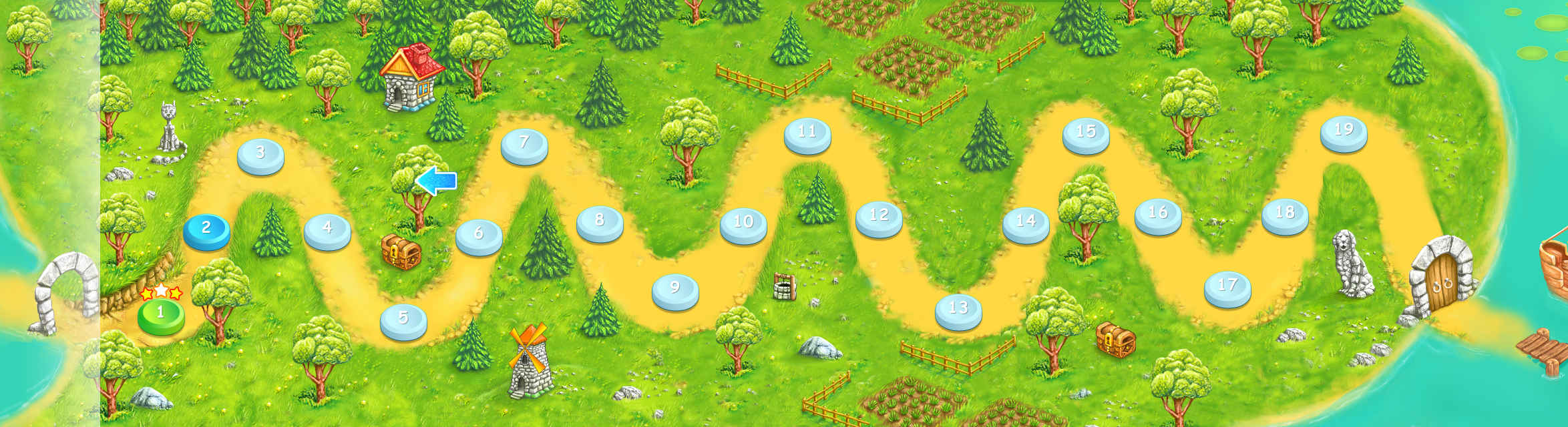 Графика для игры "Мушкетеры - Пасьянсы Пары" (map1)