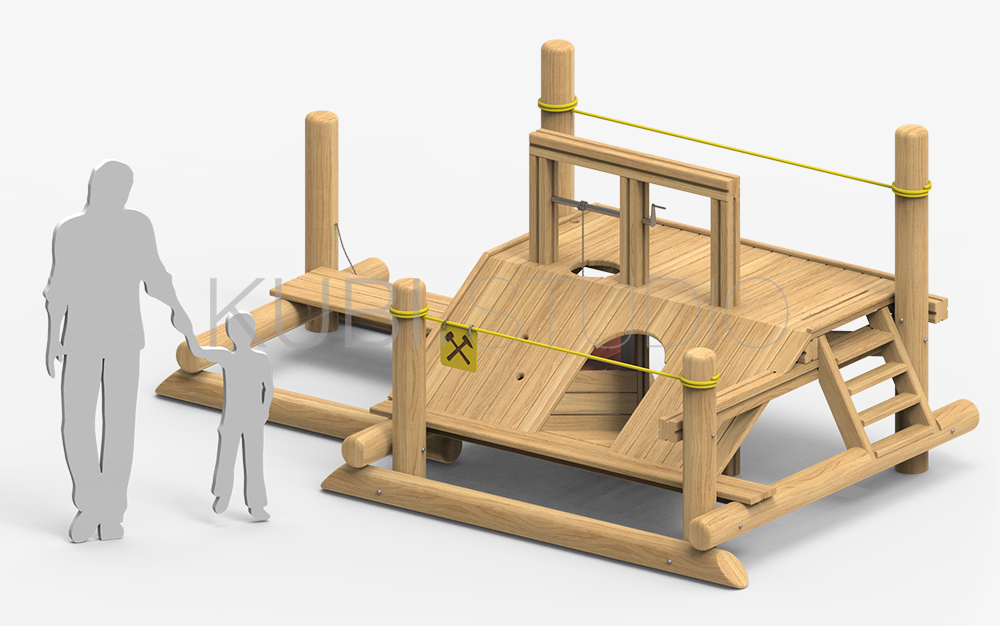 Разработка конструкции детской песочницы "Шахта" 