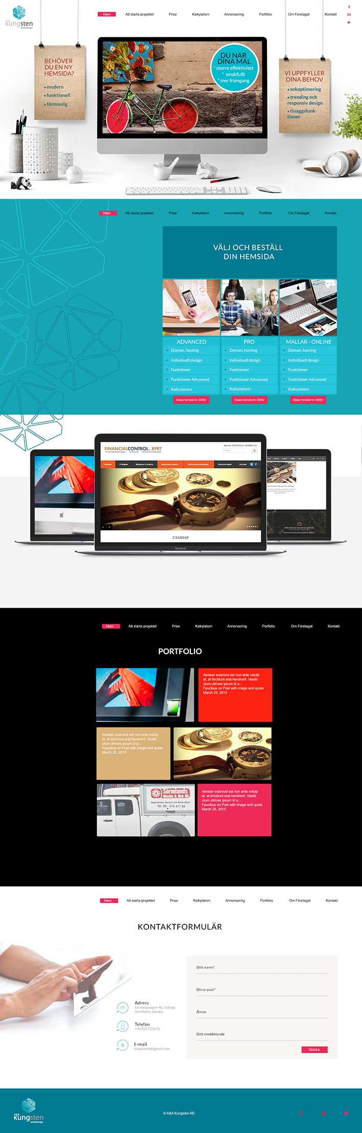 сайт студии веб дизайна (Швеция)