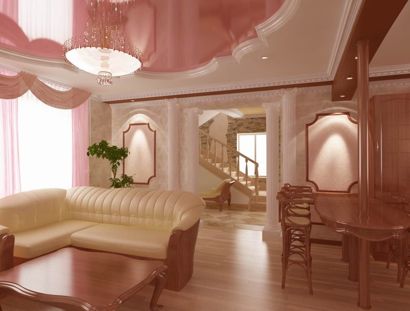 Гостиная, кухня-столовая