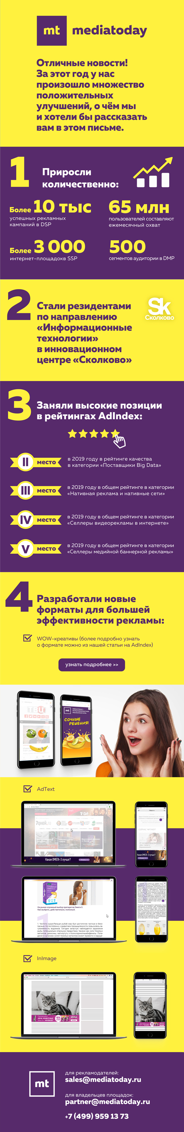 Дизайн электронного письма для Mediatoday, 2019 г.